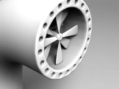 Scifi Ventilation Tube 3D model