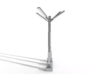 Sci-Fi Street Light Low-poly 3D model