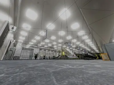 Airport from inside -BaggageClaim 3D model
