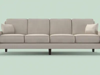 Classical 4 Seater Sofa 3D model