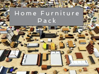 Home Furniture Pack Free Free low-poly 3D model