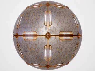 PBR Sci-Fi Texture Pack 08 Low-poly 3D model