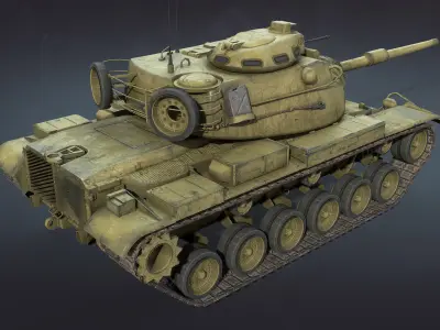 M60A1 Tank Low-Poly Low-poly 3D model