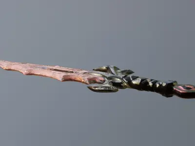 Fantasy Game Ready Dagger Low Poly PBR Low-poly 3D model