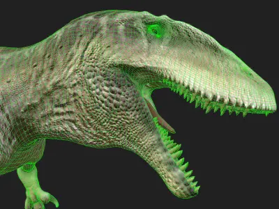 Carcharodontosaurus Low-poly 3D model