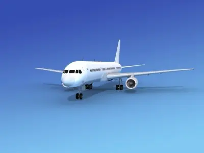 Boeing 757-200 Unmarked 2 3D model