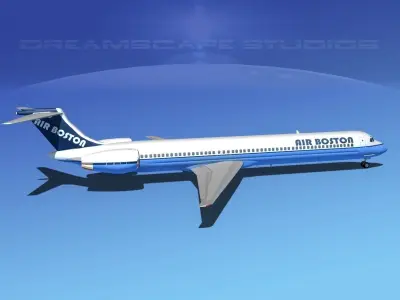 McDonnell Douglas MD80 Air Boston 3D model