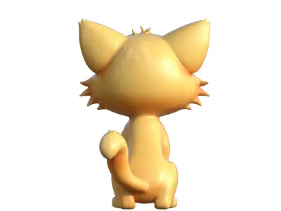 Cartoon Cat  Stylized  Game Ready Low-poly 3D model