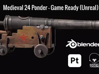 Medieval 24 Ponder - Game Ready - Unreal Engine Low-poly 3D model