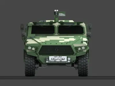 China Army Dongfeng Warrior Armored vehicle 3D model