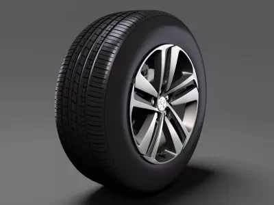 Peugeot Expert 2017 wheel 3D model