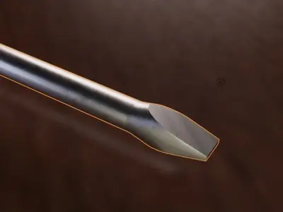 Simple Fat-blade Screwdriver Free 3D model