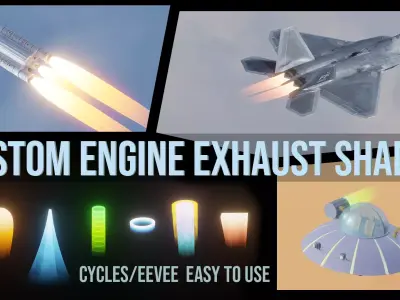 Rocket Jet Engine Effect 3D model