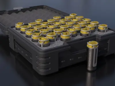 Sci-Fi Grenades 3D model