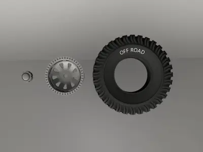 Free 3D printable wheel and tire Free 3D model