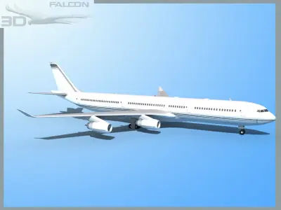 Falcon3D A340-600 Corporate 1 3D model