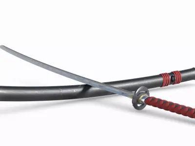 Katana ninja samurai sword 3D model