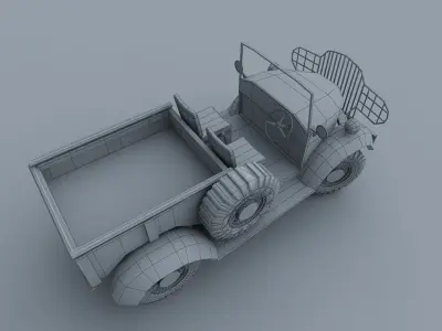 military car vc5 Low-poly 3D model