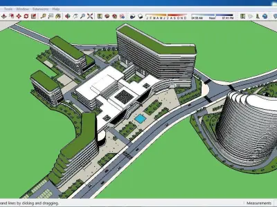 Sketchup Hospital F1 3D model