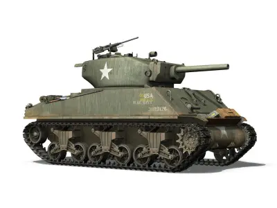 M4A3E2 - Sherman Jumbo - Blue Eyes 3D model