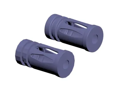Compensators for rifle fits a15 Low-poly 3D model