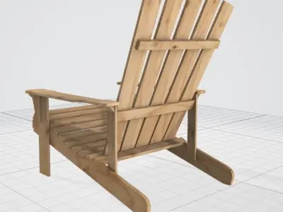 Adirondack Chair Low-poly 3D model purchase
