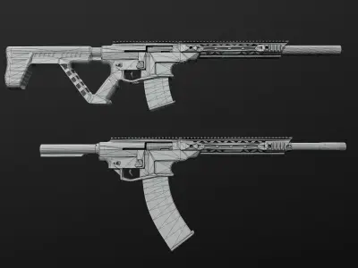 RIA VR80 Semi Auto Tactical Shotgun Low-poly 3D model