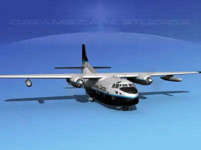 Fairchild C-123B Provider Davis Cargo 3D model