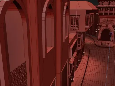 Exterior old street Cairo Egypt 3D model