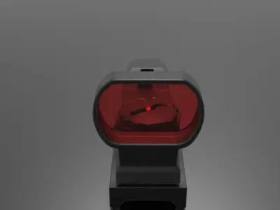 Reflex Red Dot Sight Low-poly 3D model