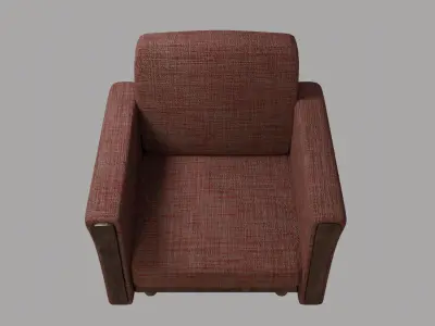 Retro armchair  Free low-poly 3D model