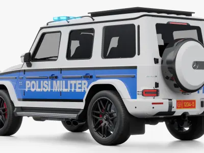 Mercedes-Benz G-Class Military Police Indonesia 3D model
