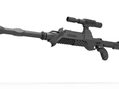 Klingon Assassin Rifle from Star Trek The Undiscovered Country 3D model