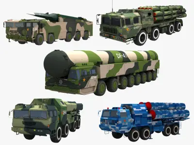 Chinese Missile Launcher Collection 3D model