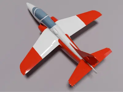 ALENIA Aermacchi S-211 - Military Jet Trainer - THE WARRIOR - Low-poly 3D model