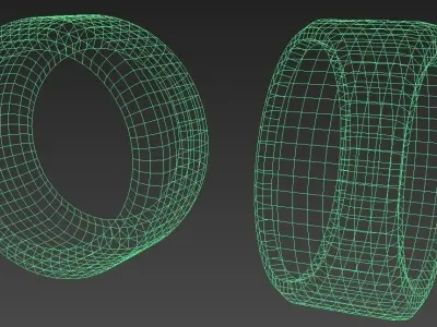 Tyre Model and 4K Texture Low-poly 3D model