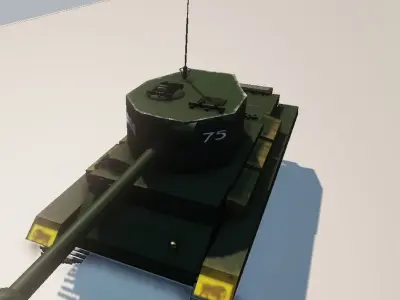 Low Poly British ww2 tank Free low-poly 3D model