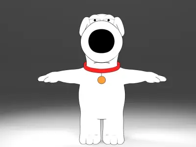 Brian Griffin 3d line-art 3D model