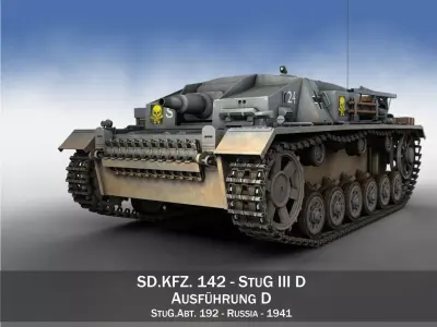 StuG III - Ausf D - StuG Abt 192 3D model