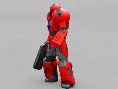 EXOSKELETON SOLDIER TROMOS RIGGED 3D model