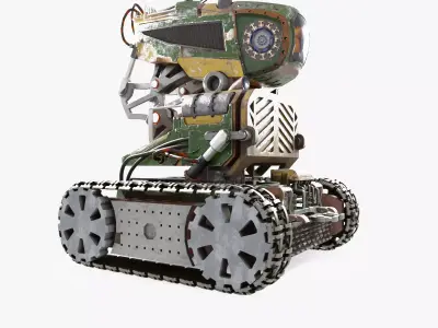Military Cannon Robot GF32 3D model