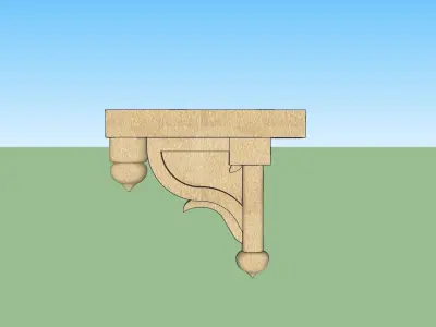 indian jodhpuri stone bracket 3d modal Low-poly 3D model