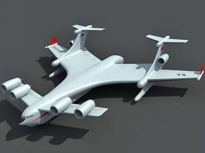 Super-heavy Amphibian Cargo Aircraft 3D model