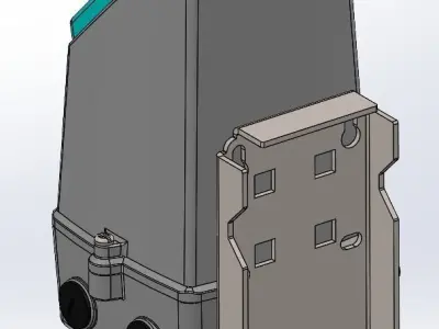Siemens Sitrans Flowmeter Transmitter with Wall-Mounted bracket 3D model