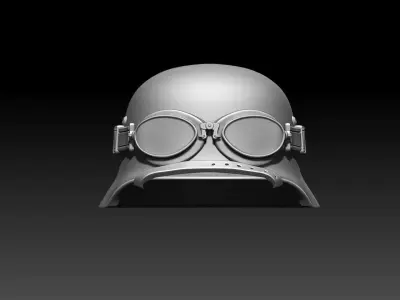 helmet with goggles 3D print model