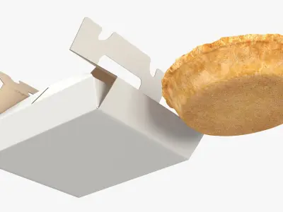 Apple Charlotte in Cardboard Box with Handles 3D model