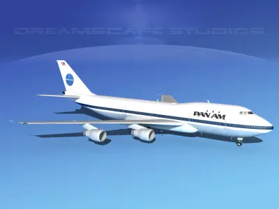 Boeing 747-100 Pan Am 1 3D model