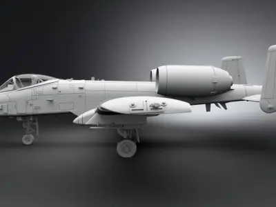 A10 Thunderbolt 2 scale model 3D print model