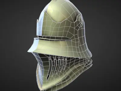 HELMET5 high and low poly Low-poly 3D model