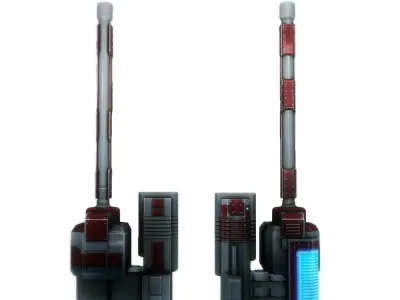 Blaster cannon 01 sci-fi low poly Low-poly 3D model